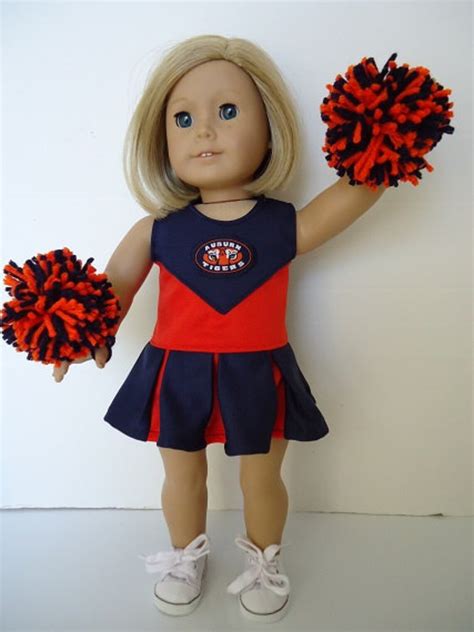 american girl 18 doll auburn university cheerleader etsy