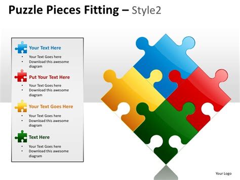 Puzzle Pieces Fitting Style 2 Powerpoint Presentation Templates