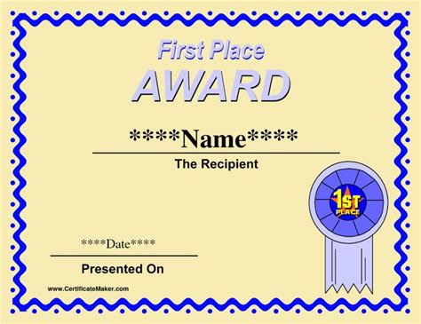 Printable Winner Certificate Templates Winner Certificate Inside First