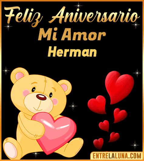 Feliz Aniversario Mi Amor Herman Mensajes Gifs y Imágene