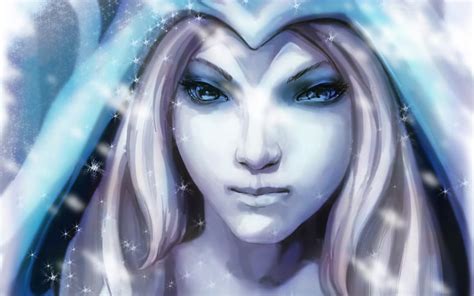 Crystal Maiden Blue Art Girl Woman Dota Face Game Rylai Hd Wallpaper Pxfuel