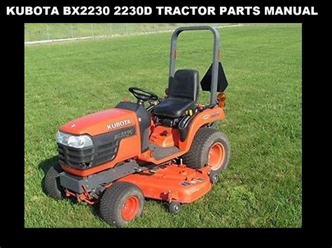 Kubota Bx2200 Tractor Illustrated Parts Manual Exploded Diagrams