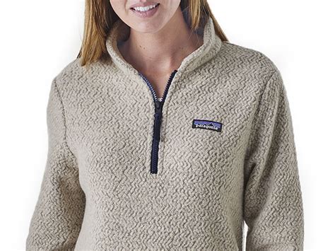 Patagonia Womens Woolyester Fleece Po Oatmeal Pullover