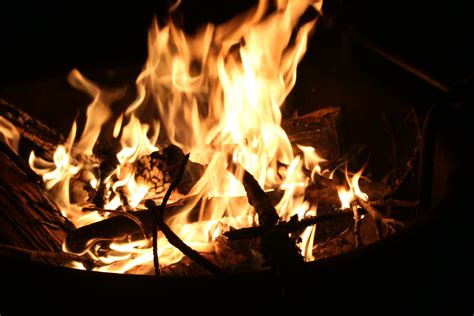 무료 이미지 자연 집 밖의 목재 밤 모험 연기 빨간 불꽃 장작 캠핑 캠프 불 모닥불 열 화상 캠프