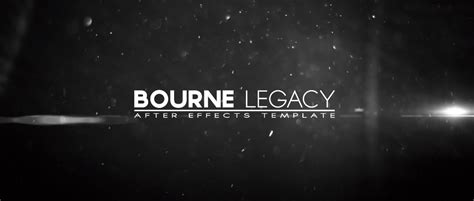 This template contains 8 sound effects, 6 transitions, 3 logos reveals, 3 title animations and 21 elements. Bourne Legacy Title - After Effects Template - YouTube