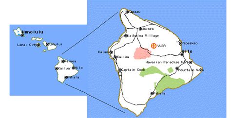 Mauna Kea Observatory Map