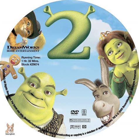 Shrek 2 2004 R1 Custom Labels Dvd Covers And Labels