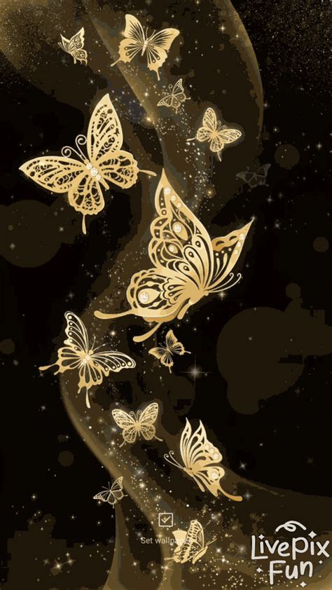 Gold Butterfly Live Wallpaper 🦋golden Butterflies Live Wallpaper For