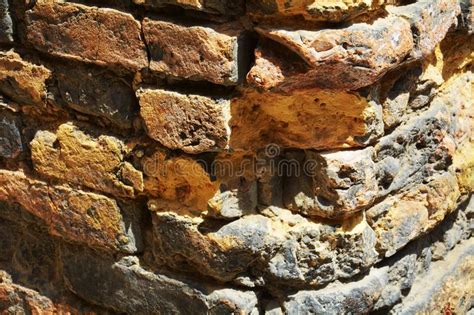 Venetian Brick Corner Background Shades Antique Building Texture In