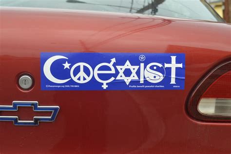 Whatever Happened To Those Coexist Bumper Stickers Out Of The