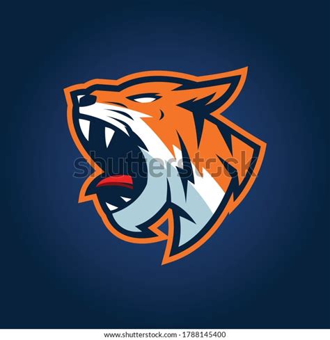 Tiger Esports Mascot Logo Templates Stock Vector Royalty Free