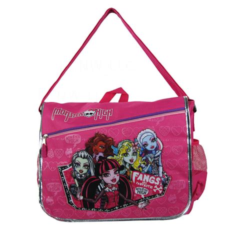 Hot pink girls monogrammed backpack, monogram book bag, personalized girls backpacks, monogram bookbag, laptop backpack. Brand New Monster High Hot Pink School Messenger Bag ...