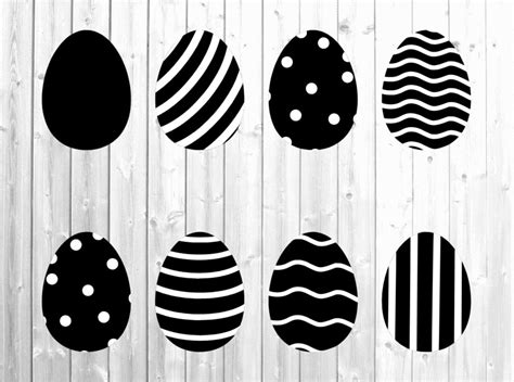 Easter Egg Svg Egg Silhouette Svg Easter Egg Bundle Easter | Etsy