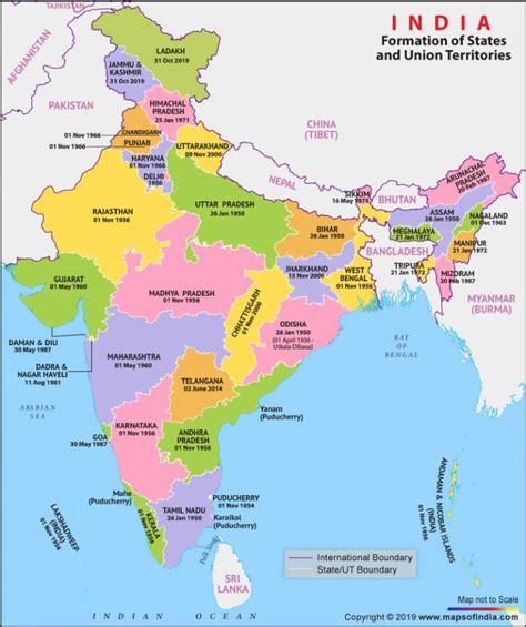 States And Capitals In India List Of State Ut