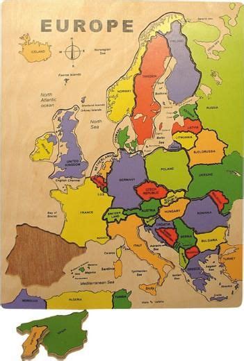 Bigjigs Toys Europe Inset Puzzle Map Puzzle European Map Europe Map