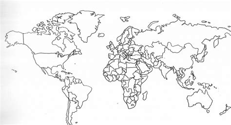 World Blank Map Free Maps World Collection With Flat Map Of World