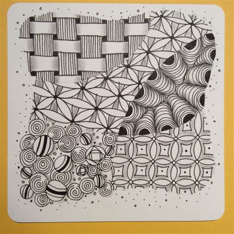 Zentangle On Apprentice Tile By Czt Nancy Domnauer Of Linedotcalm