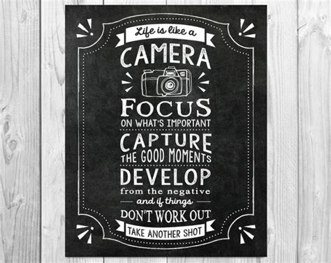 Life Is Like A Camera Quote Digital File Inspirational