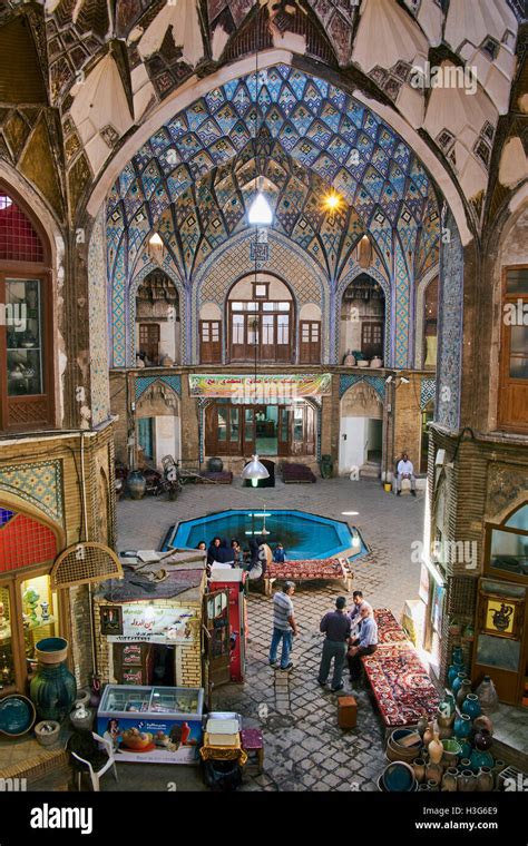 Iran Isfahan Province Kashan City The Bazaar Stock Photo Alamy