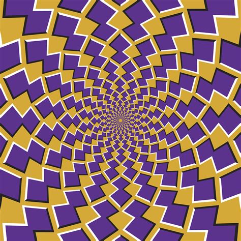 An Abstract Purple And Yellow Pattern With Squares In The Center