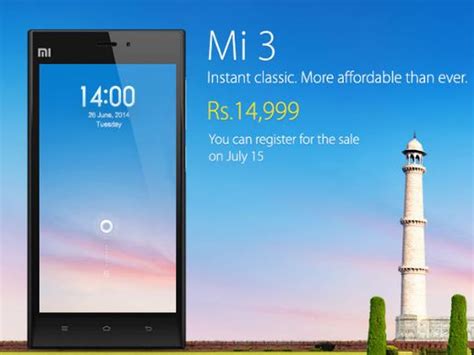 Xiaomi Mi3 With High End Specs To Start Selling For Rs 14999 In India