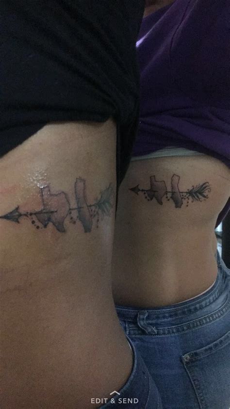 Long Distance Best Friend Tattoos California And Texas Tattoos For