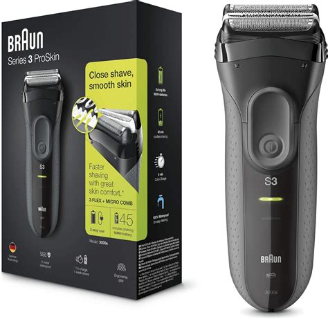 Braun Series 3 Proskin 3000s Electric Shaver Rechargeable And Cordless