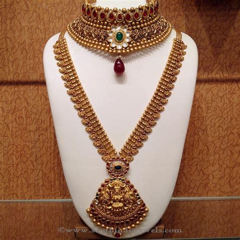 Bridal Nakshi Work Necklace From Naj ~ South India Jewels