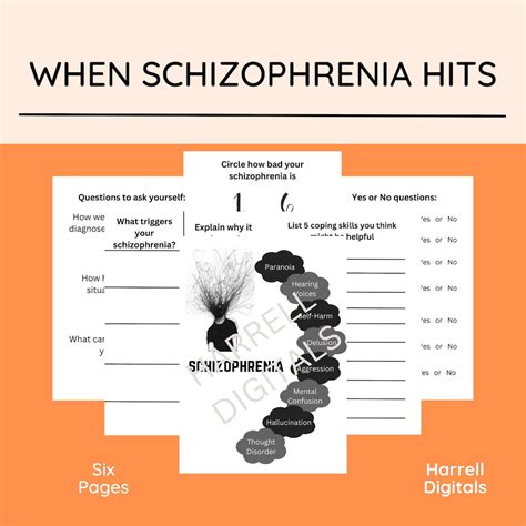 Schizophrenia Worksheets Etsy