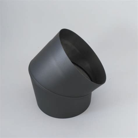 Requires 18 clearance to combustibles. Two Segment 45 Degree Elbow Black Chimney Pipe Single Wall ...