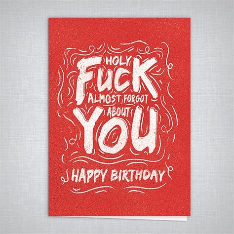 Items Similar To Happy Fucking Birthday Greeting Card Instant Download On Etsy