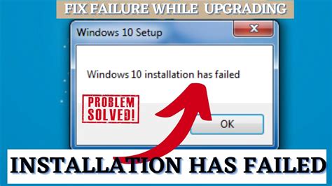 Windows 10 Installation Has Failed YouTube