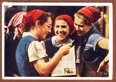1961 Ussr Russia Soviet Womens Communist Brigade Propaganda Postcard
