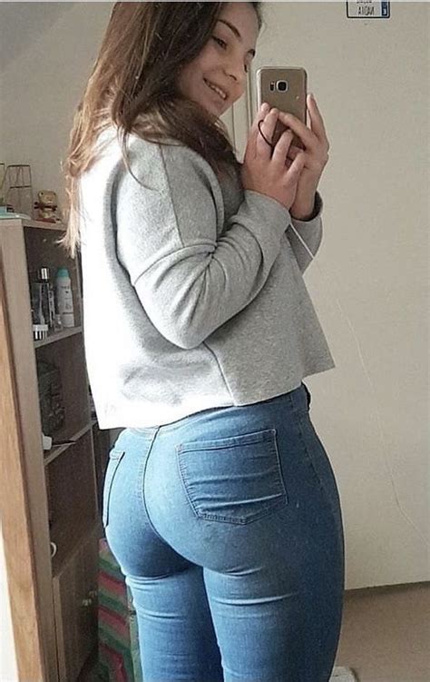 selfie ass jeans girl