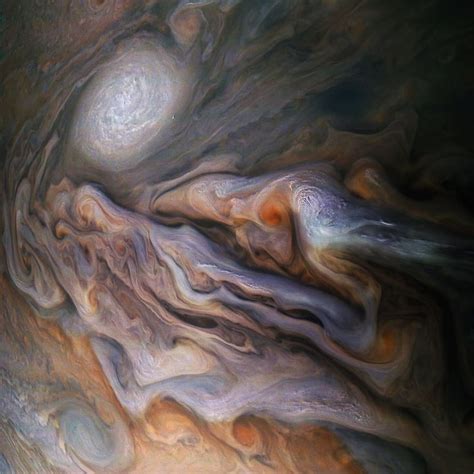 Jupiter By Juno Probe Planet Nasa Space Exploration Clouds Hd