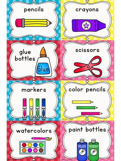 Editable Classroom Labels With Visuals For Little Learners