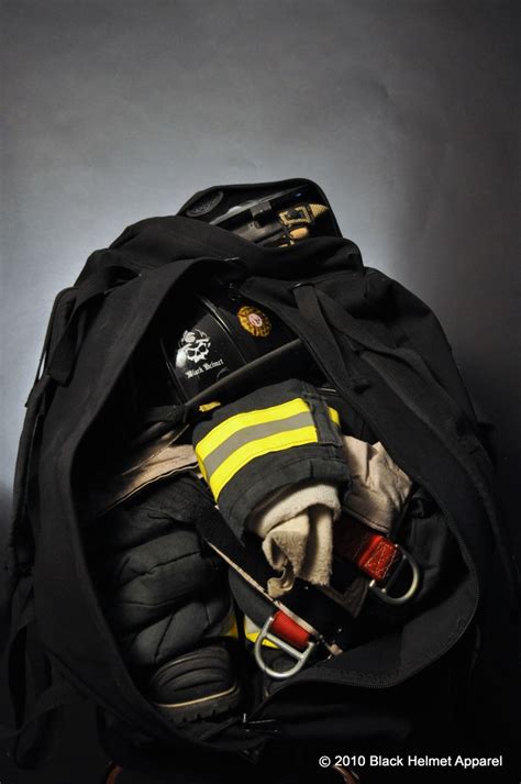 Firefighter Bunker Gear Back Pack Black Helmet Firefighter Shirts