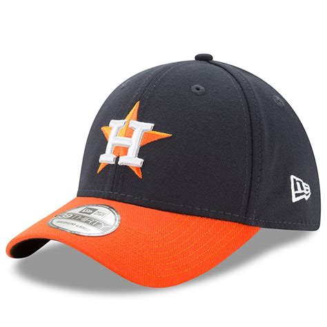 New Era Houston Astros Mlb Team Classic 39thirty Flex Hat Navy Orange
