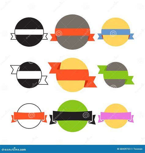 Retro Vector Banners Template Collection Stock Vector Illustration Of