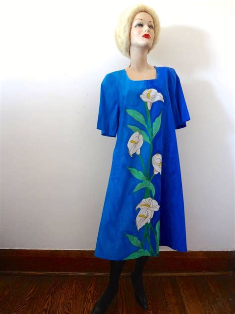 1980s Livio De Simone Dress Floral Print Cotton Tent Dress Etsy