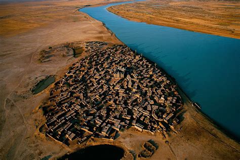 Village On The Bank Of The Niger River Mali Photo One Big Photo
