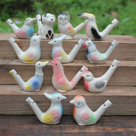 50pcs Ceramic Water Bird Whistle Clay Glazed Bird Whistle Free Shipping Wen6456 In Noise Makers