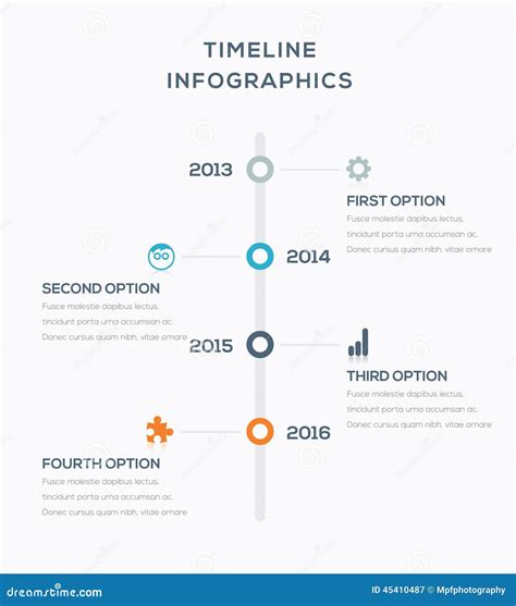 Timeline Infographics For Data Visualization Vector Illustration