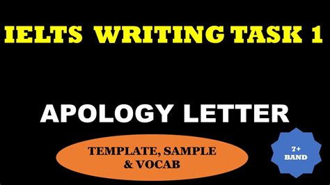 Ielts General Writing Task 1 How To Write Apology Letter Vocab
