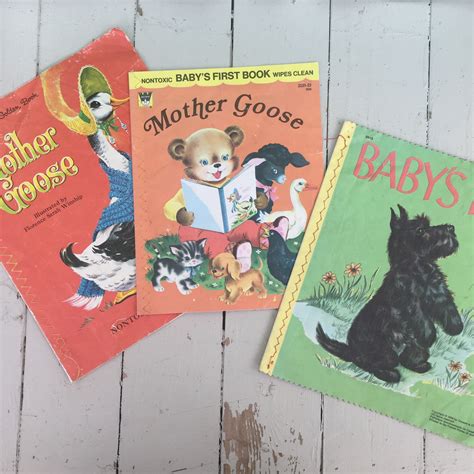 Vintage 1950s Childrens Books Set Of Three Vintage Babys First