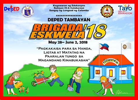 Brigada Eskwela 2018 Forms And Banner For Tarp