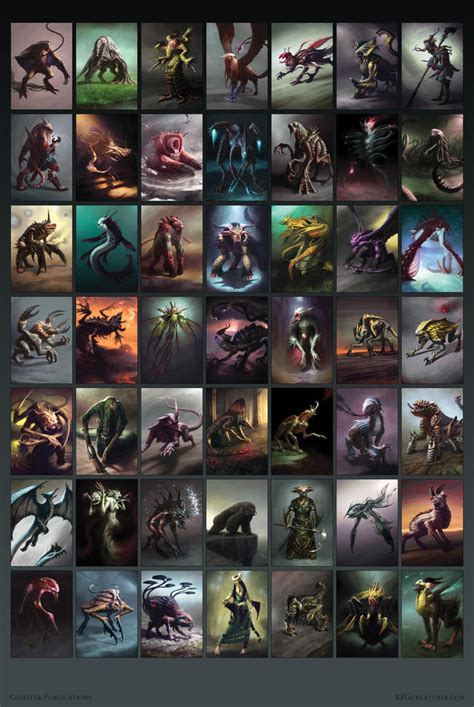 Rpg Creatures The Poster By Cloister On Deviantart