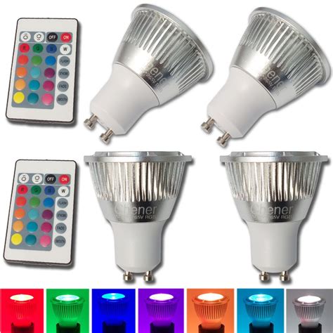 Gu10 6w Rgb Magic Led Colors Changing Light Bulb4 Pack16 Different