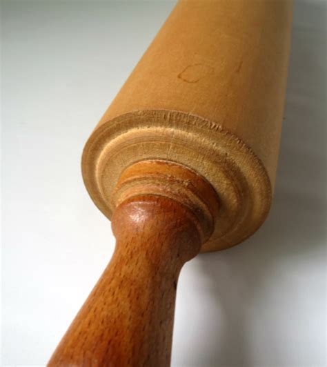 Vintage Rolling Pin Wood Turning Turned Handles 17 34 Ebay