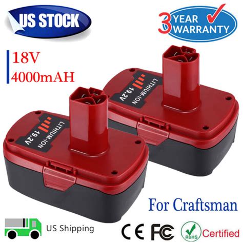 2 Pack For Craftsman C3 192 Volt Batteries Compact Xcp Lithium Ion